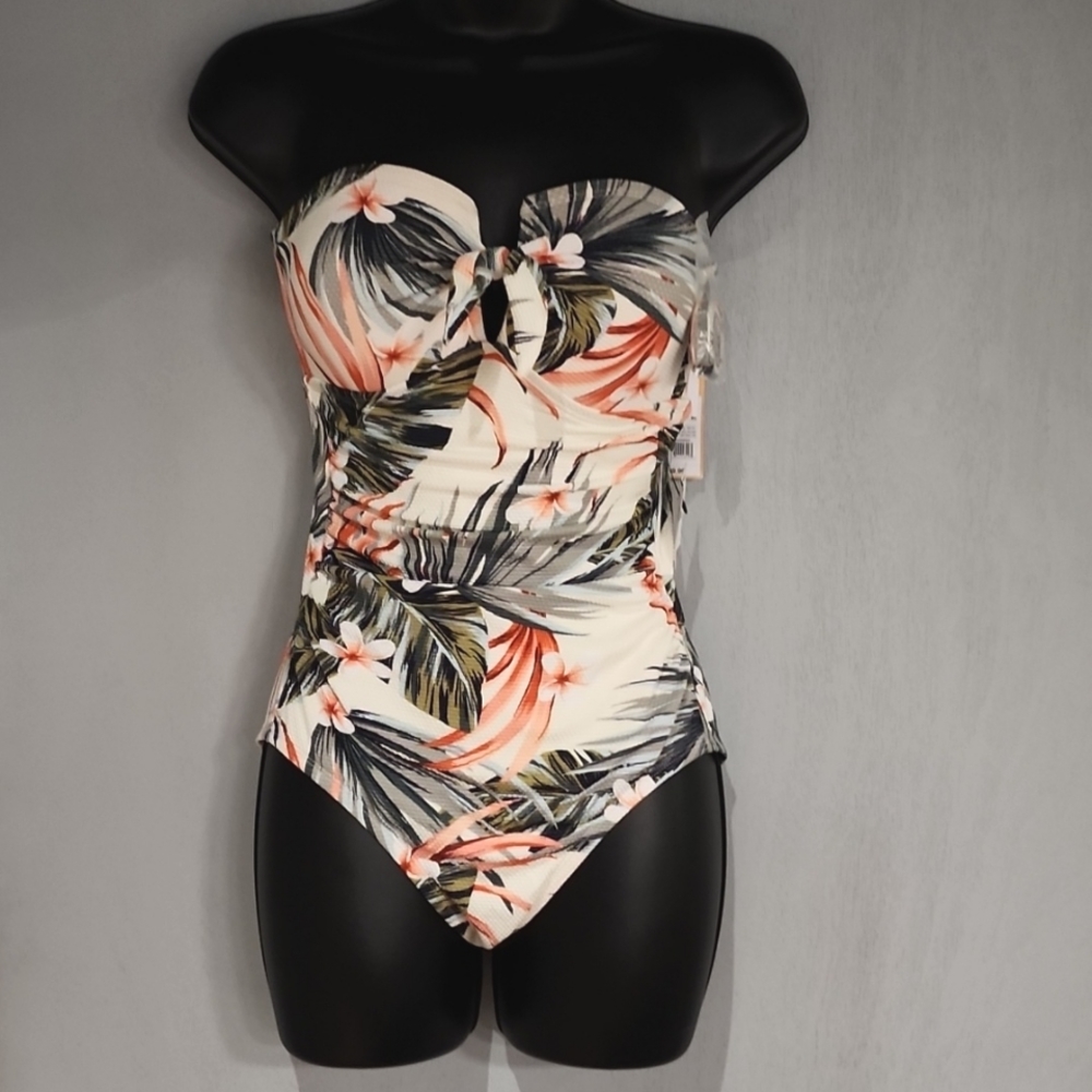 Kona Sol Tropical print one piece Swim Suit